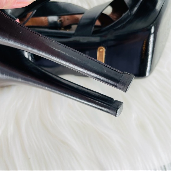 Burberry Bridle Huntley Black Platform Heel Sandals - Picture 6 of 16